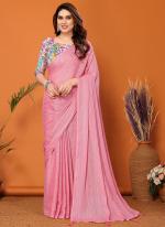 Polyster Rose Party Wear Printed Saree